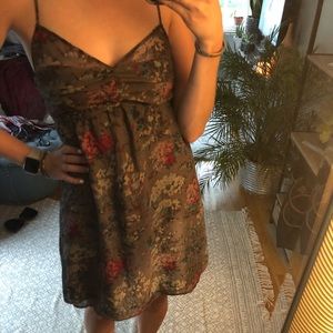 American Eagle gray floral dress